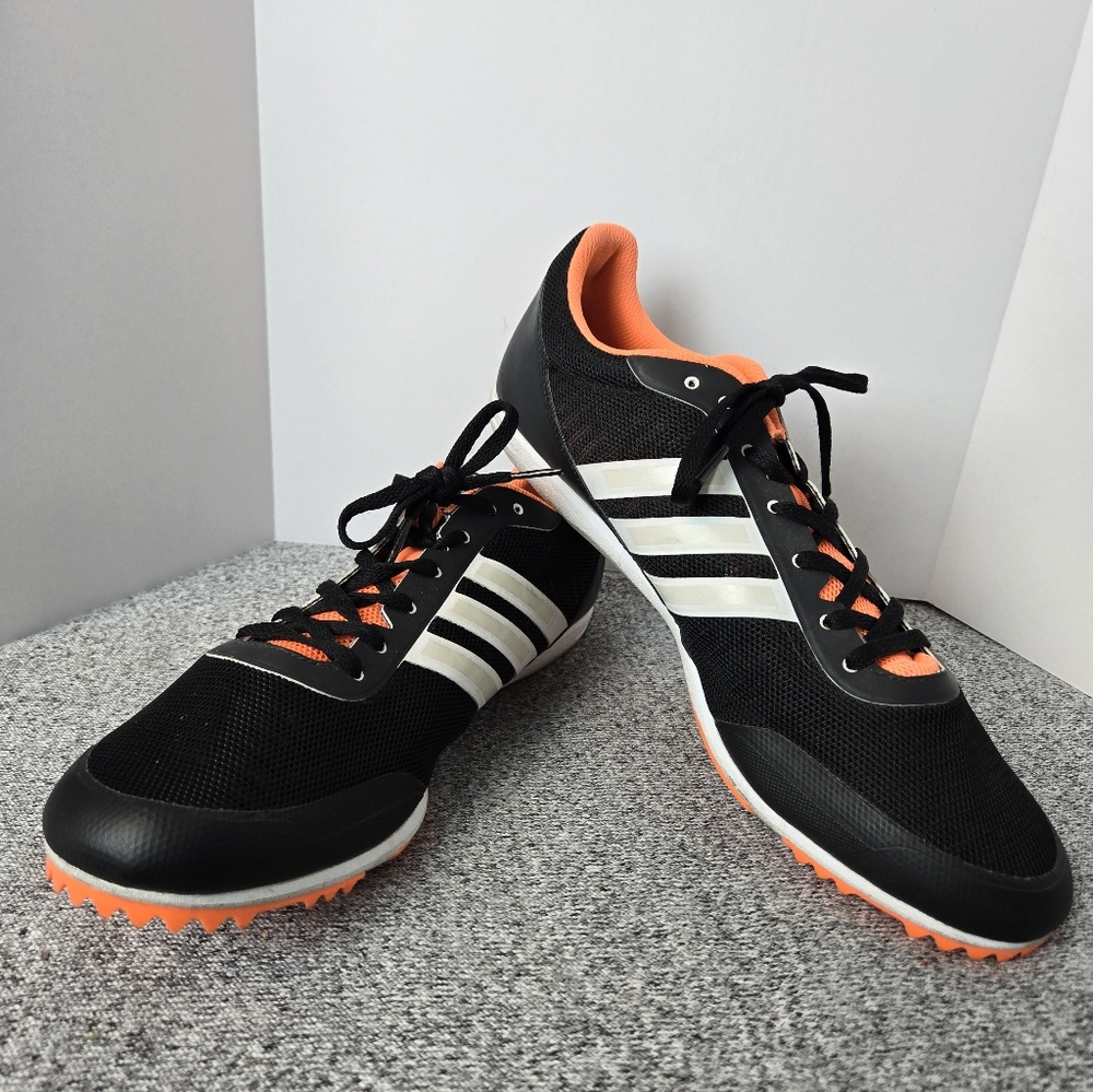 Adidas Black Athletic Shoes Mens Sz 13 Distancestar Track Spikes Running BB5754